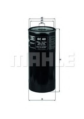 OC40 Mahle Original Масляный фильтр двигателя
